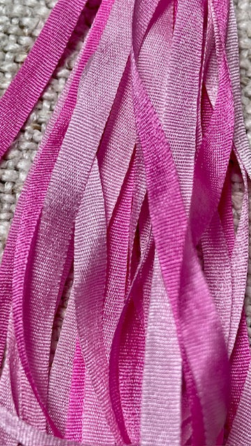 Pure Silk Hand Dyed Ribbons by Maytime Heirlooms