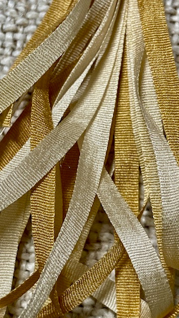 Pure Silk Hand Dyed Ribbons by Maytime Heirlooms