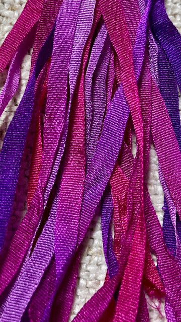 Pure Silk Hand Dyed Ribbons by Maytime Heirlooms
