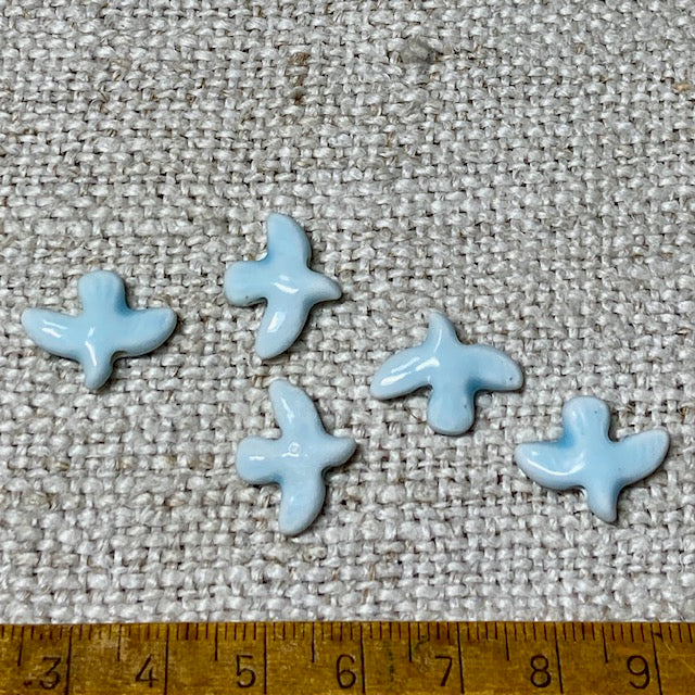 Ceramic Dove Beads Blue