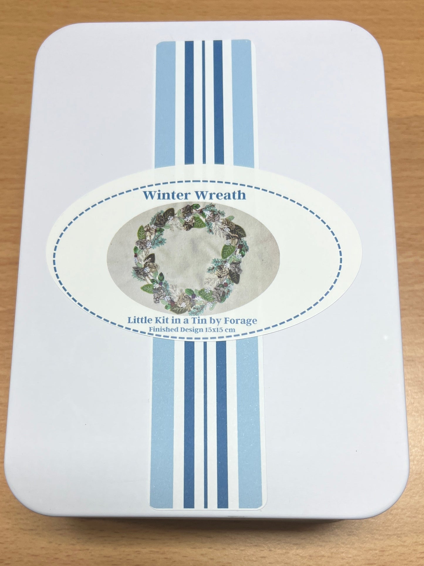 Winter Wreath - Slow Stitch Kit in a Tin