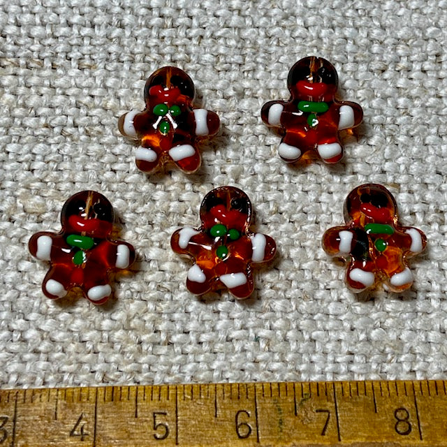Gingerbread Beads - Glass