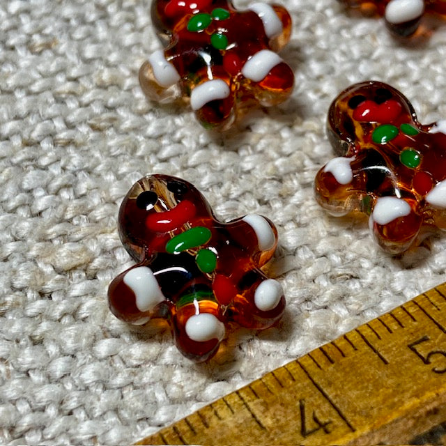 Gingerbread Beads - Glass