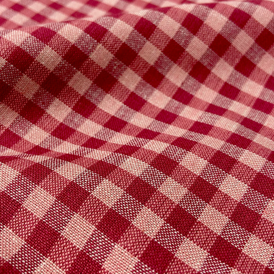 lucello DV6462 (apricot and ruby woven plaid)