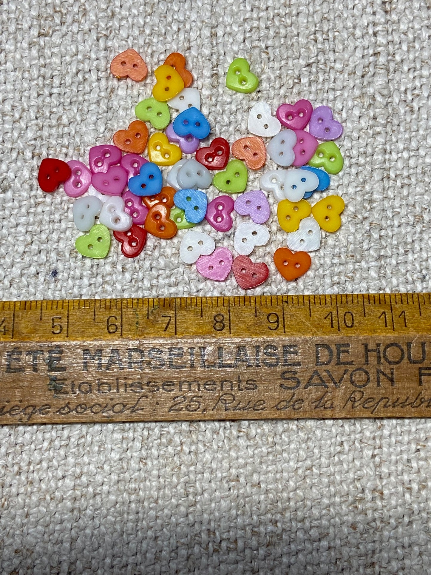 Mini Heart Buttons - Multicolour