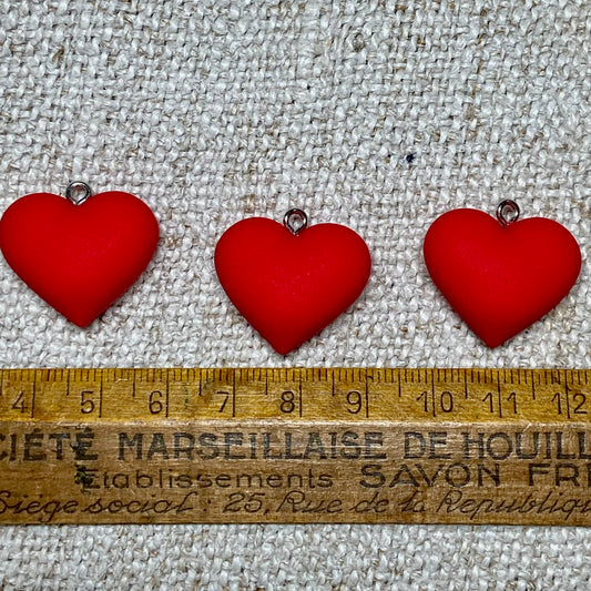 Chubby Rubber Hearts - Red.