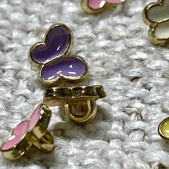 Metal Mini Butterfly Buttons