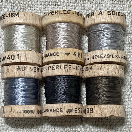 Au Ver A Soie Gris/Grey Silk Spool Set