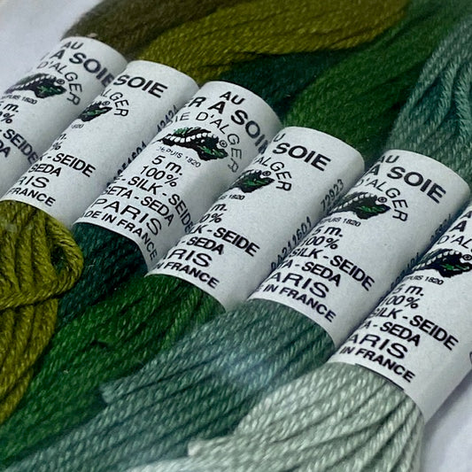 Au Ver A Soie Soie D'Alger Dark Green/Vert Fonce