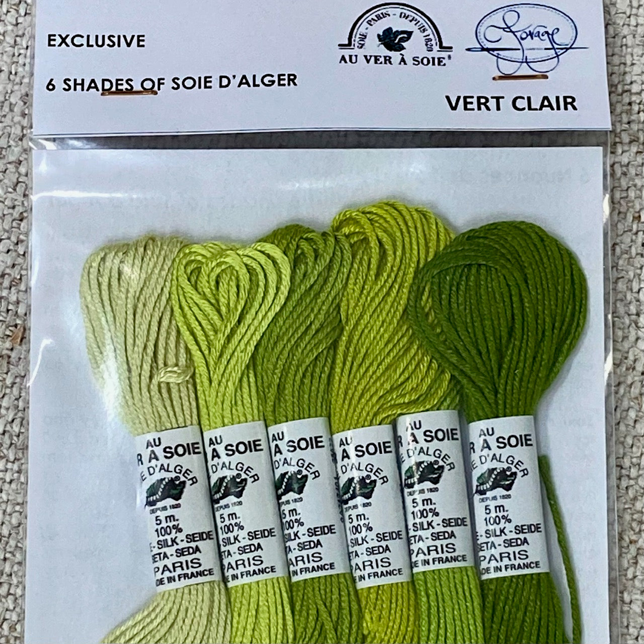 Au Ver A Soie Soie D'Alger Light Green/Vert Clair