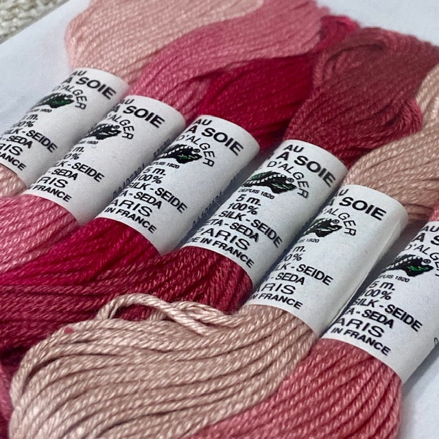Au Ver A Soie Soie D'Alger Rose/Pink