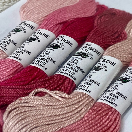Au Ver A Soie Soie D'Alger Rose/Pink