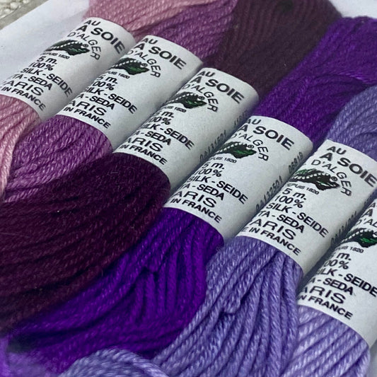 Au Ver A Soie Soie D'Alger Voilet/Purple
