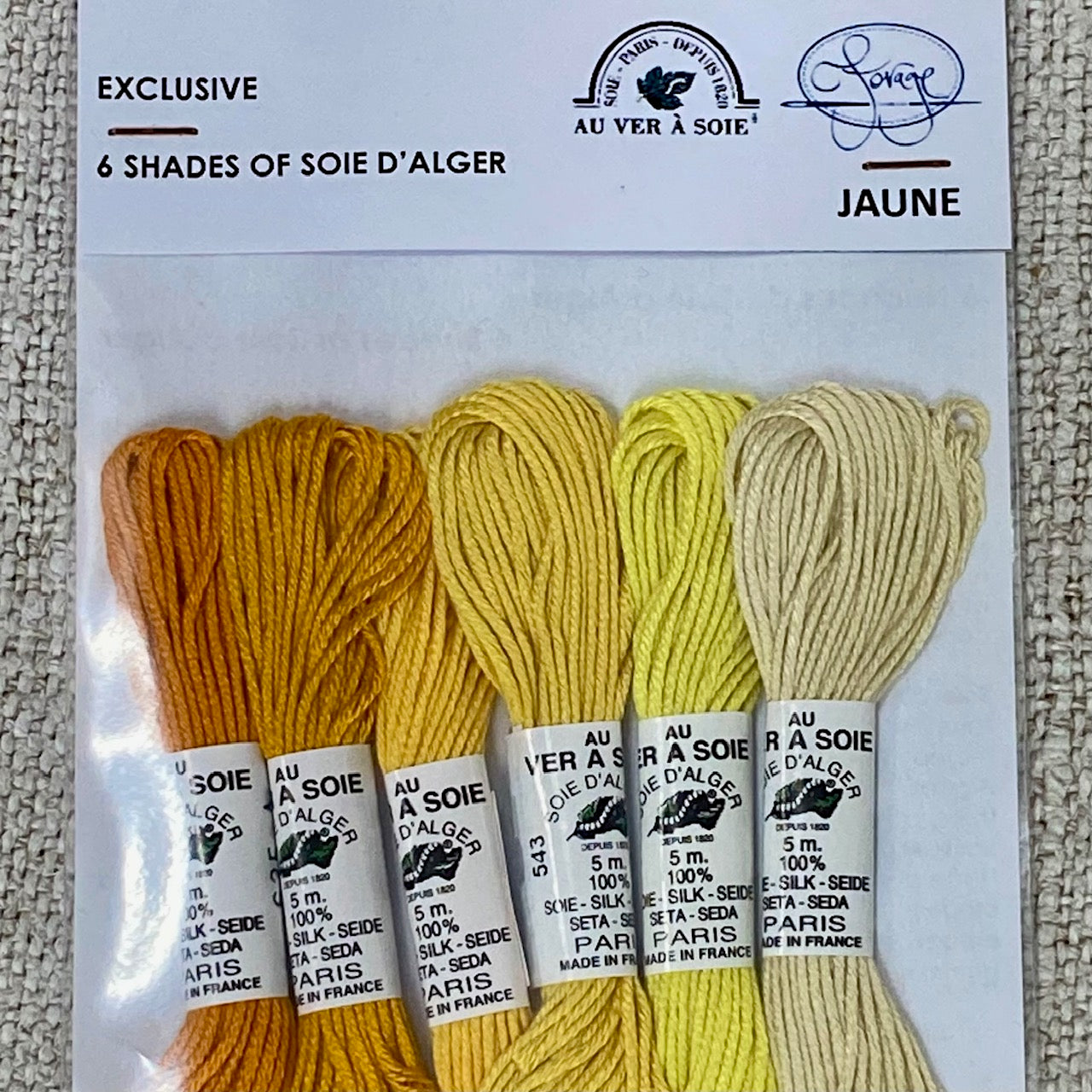 Au Ver A Soie Soie D'Alger Jaune/Yellow