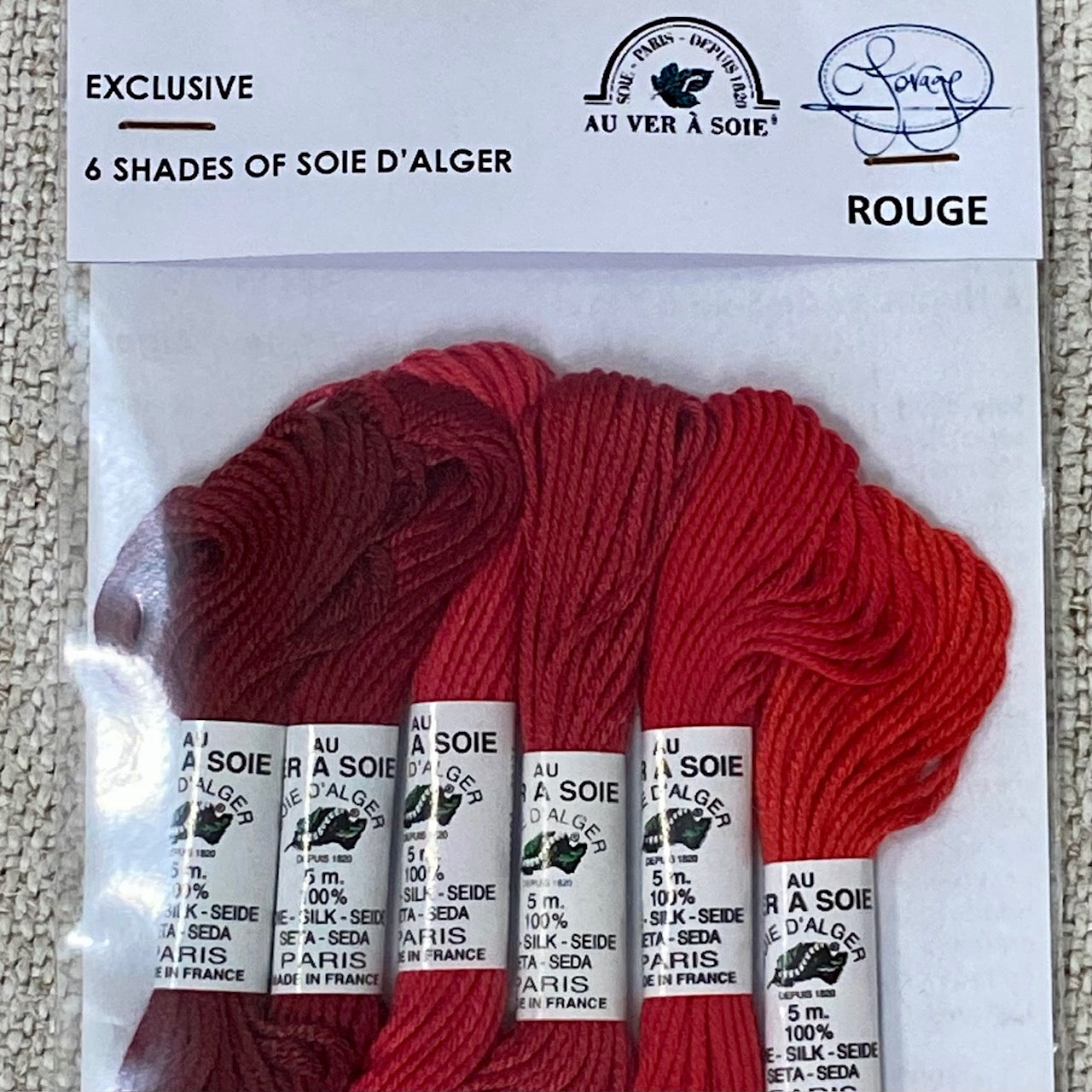 Au Ver A Soie Soie D'Alger Rouge/Red