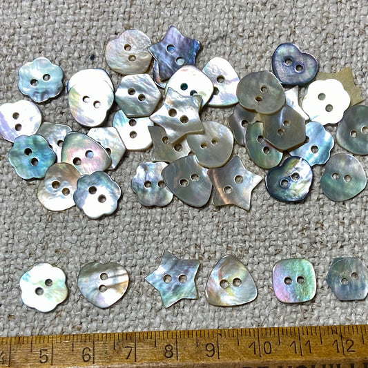 Shell Buttons - Various Shapes