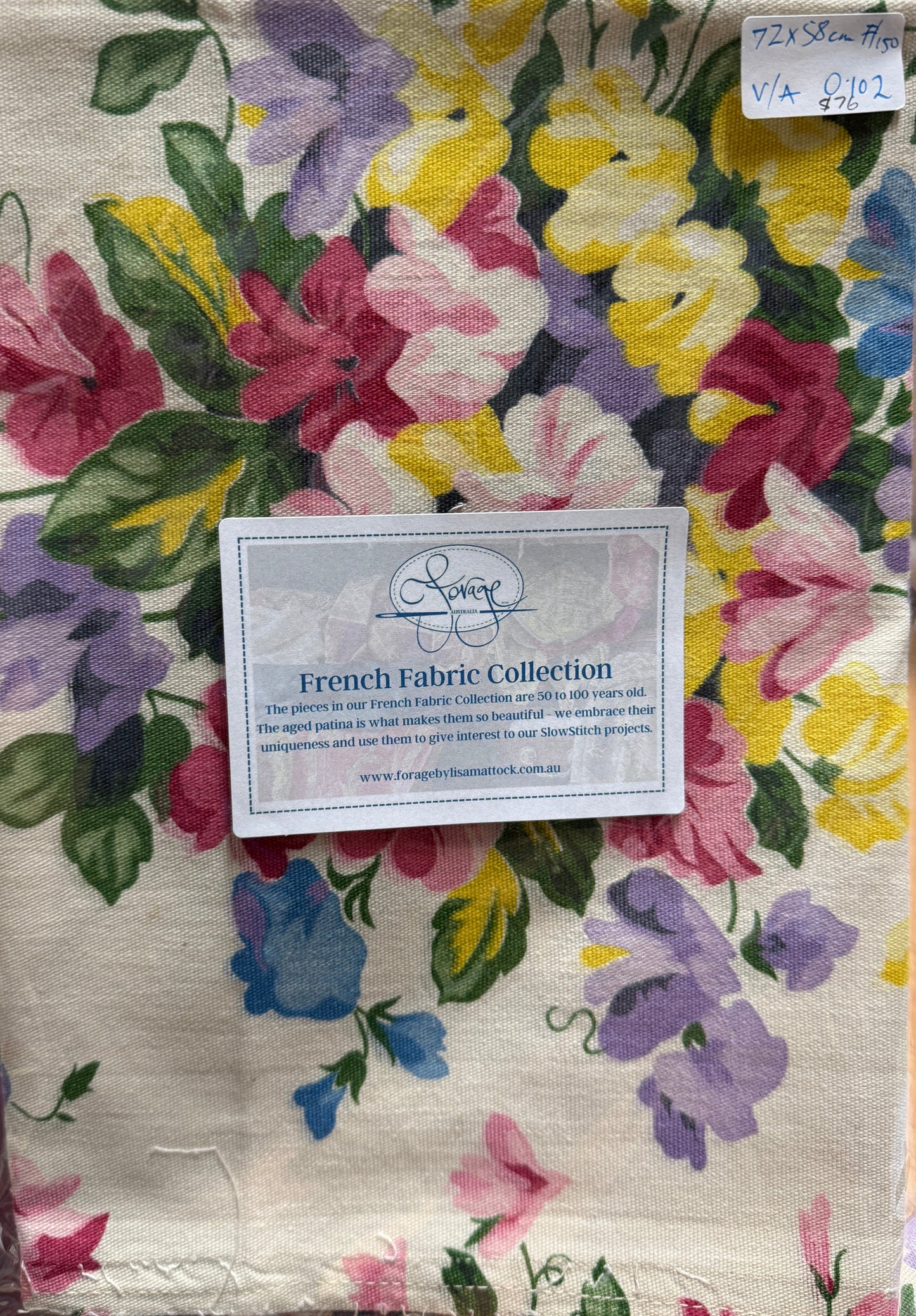Antique and Vintage Fabric Piece No 150. 72cm x 58cm