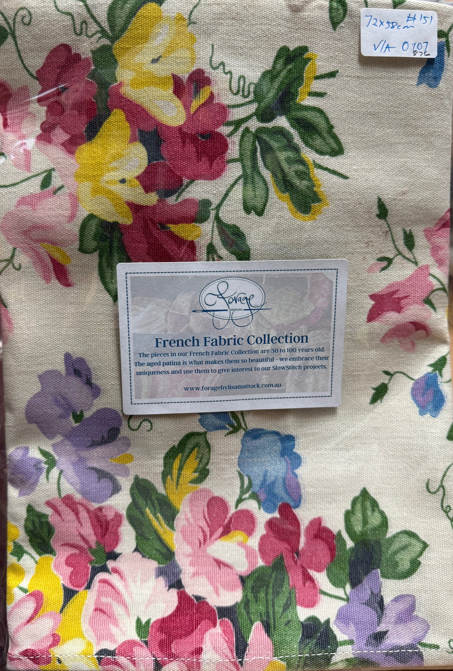 Antique and Vintage Fabric Piece No 151. 72cm x 58cm