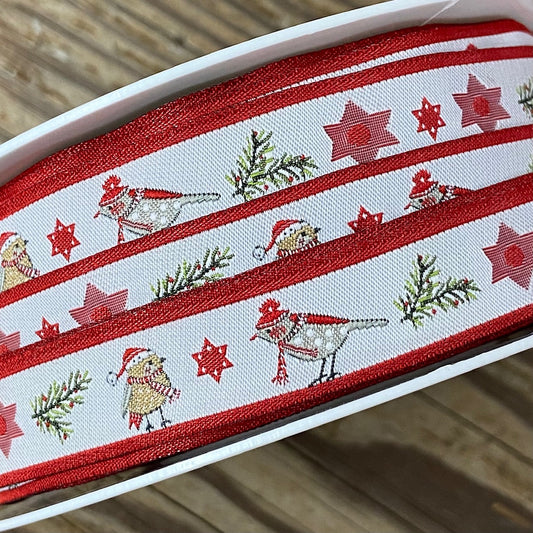 Acufactum "Christmas Birds and Branches" Ribbon