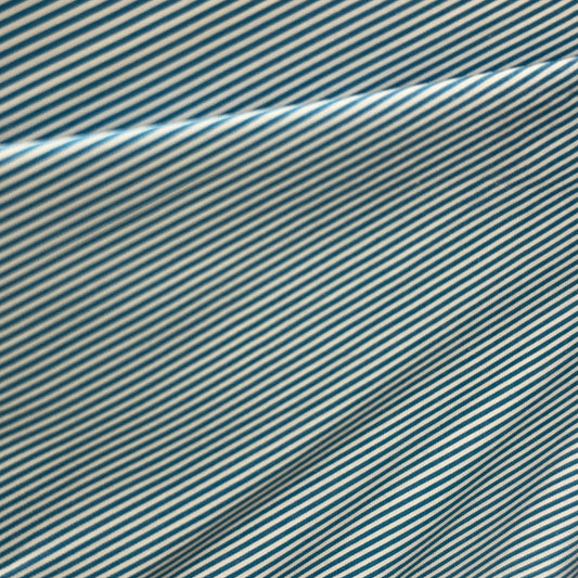 Devonstone - Building Blocks Basics Picnic Sky Blue - Fine Stripe 145 wide