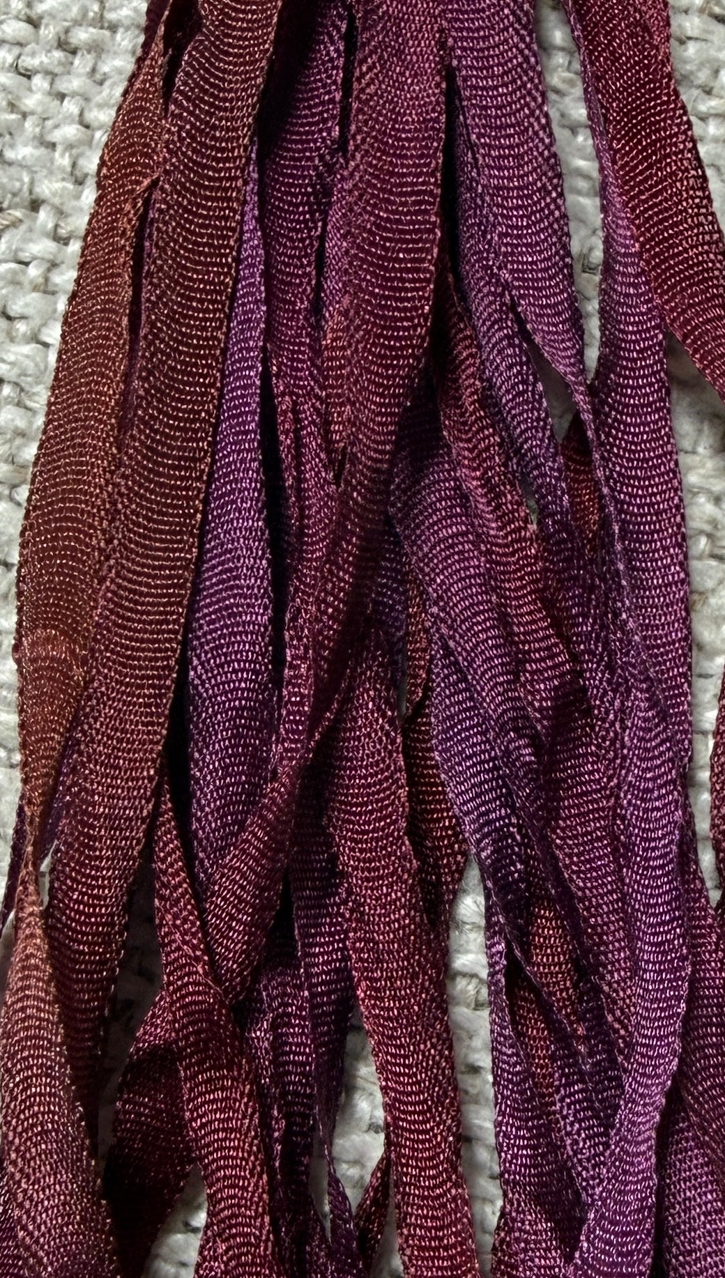 Pure Silk Hand Dyed Ribbons by Maytime Heirlooms