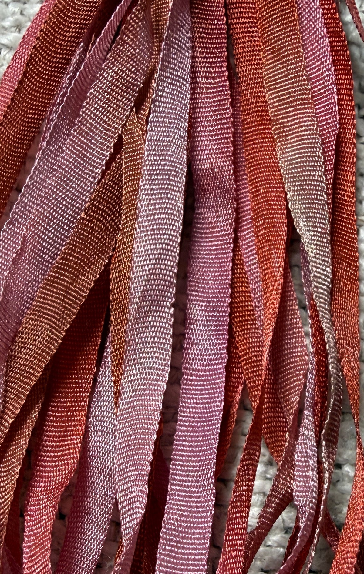 Pure Silk Hand Dyed Ribbons by Maytime Heirlooms