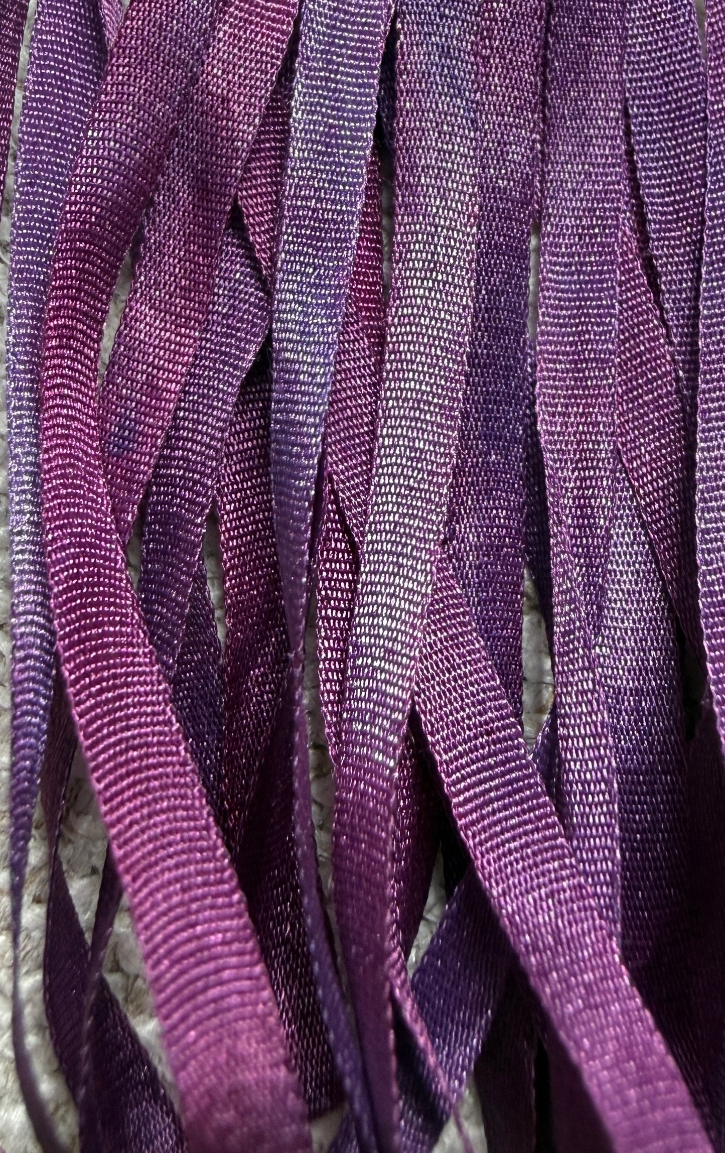 Pure Silk Hand Dyed Ribbons by Maytime Heirlooms