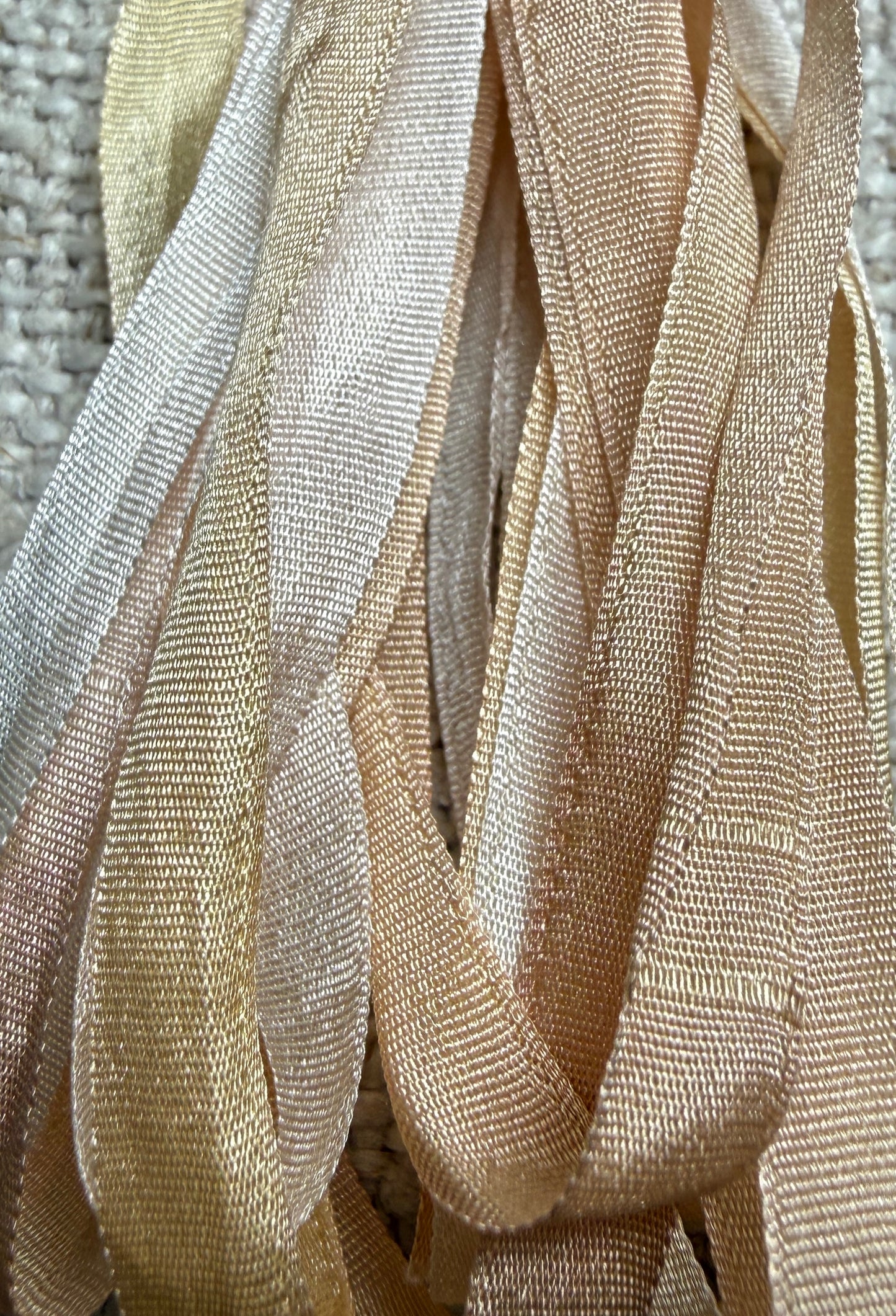 Pure Silk Hand Dyed Ribbons by Maytime Heirlooms