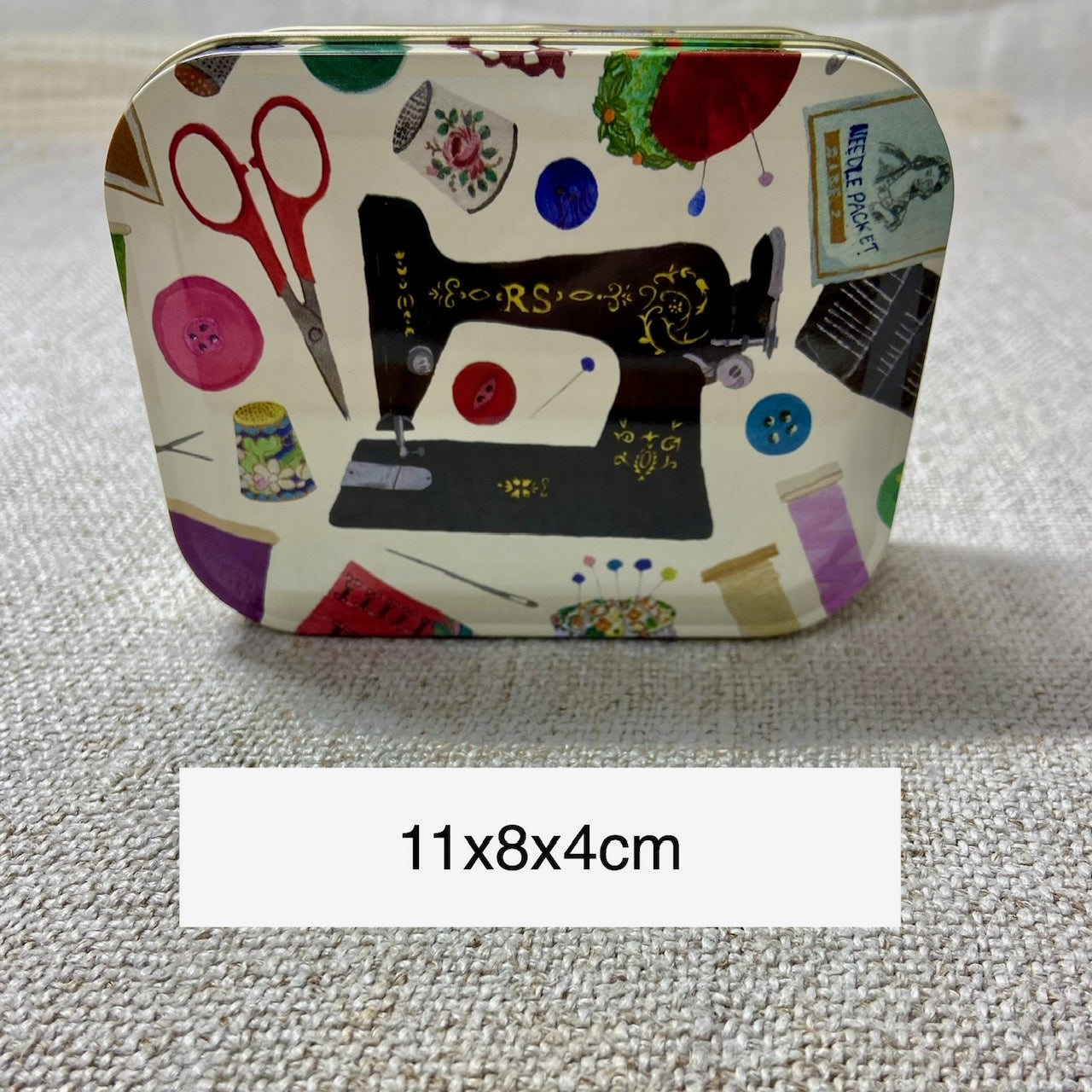 Sewing Machine Motif Storage Tin