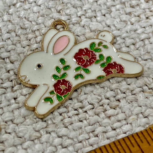 Bunny Charms with Flowers