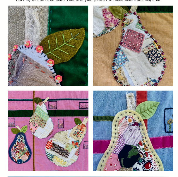 Postage Stamp Pears Pattern