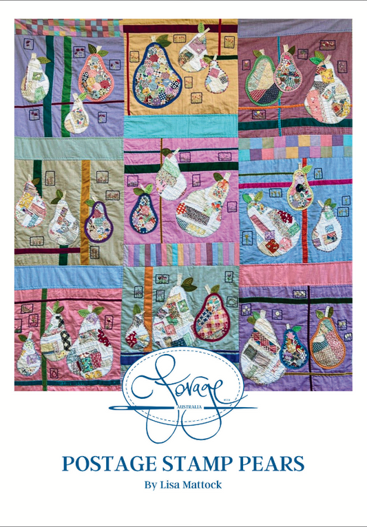 Postage Stamp Pears Pattern