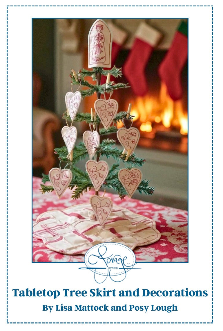 Tabletop Tree Skirt and Decorations Kit