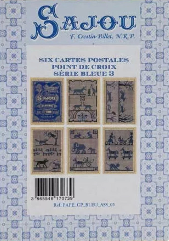 Sajou Folder with Six Cards - Cross Stitch Series 3