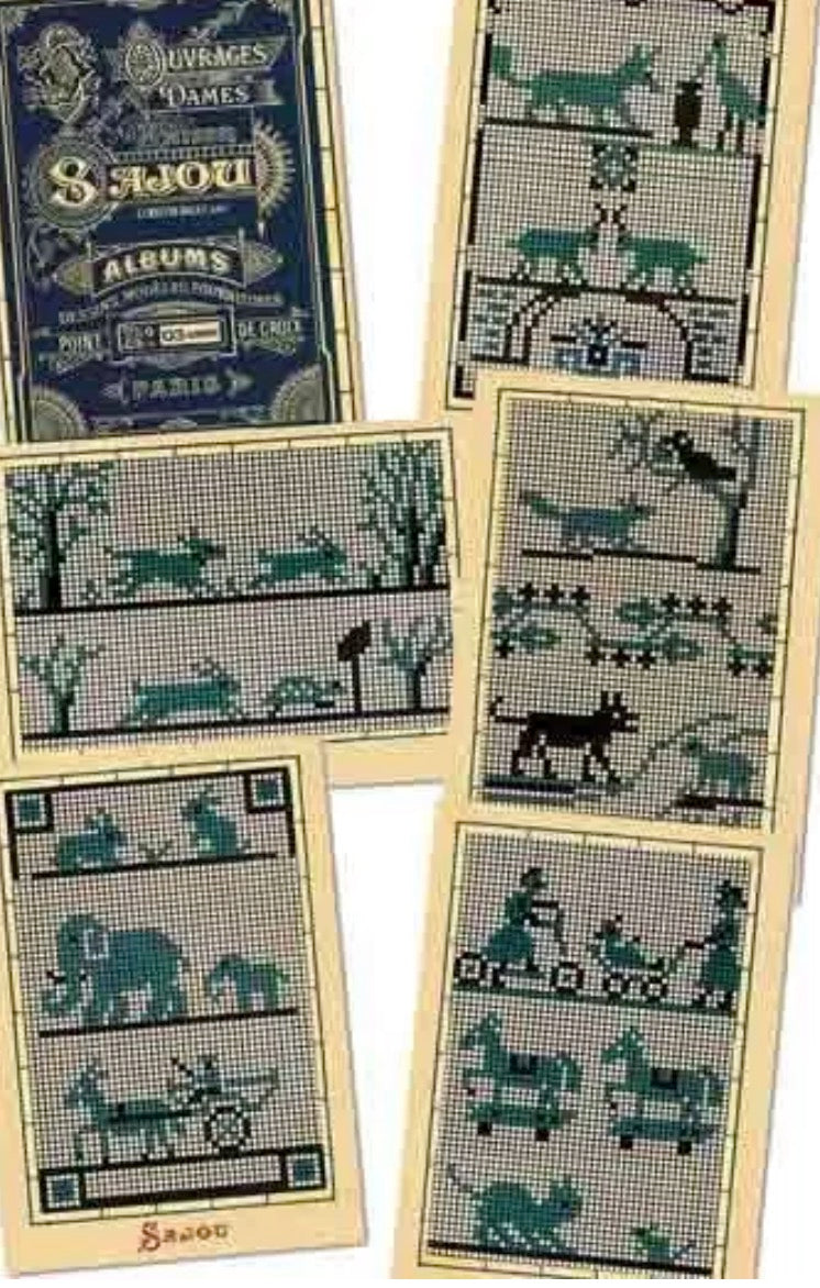 Sajou Folder with Six Cards - Cross Stitch Series 3