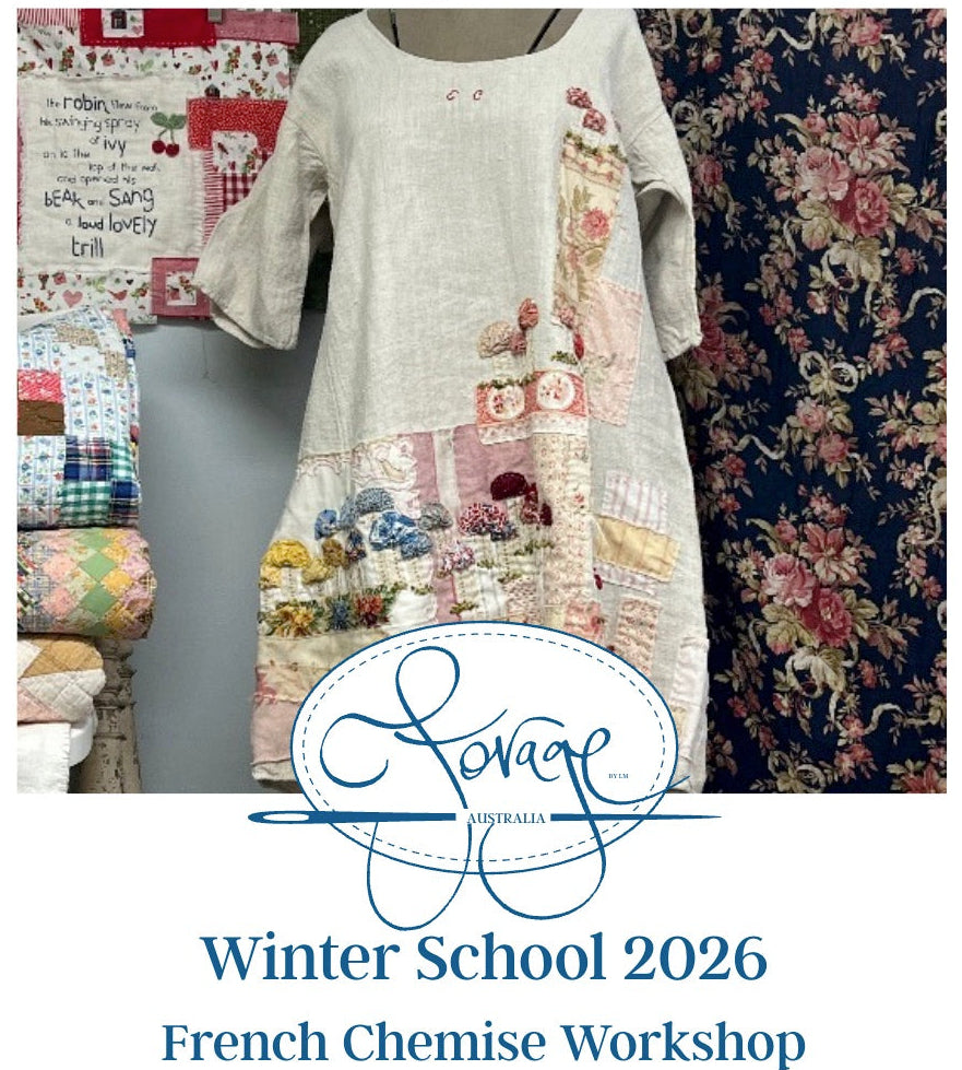 French Chemise SlowStitch Workshop Winter School 11/12 July