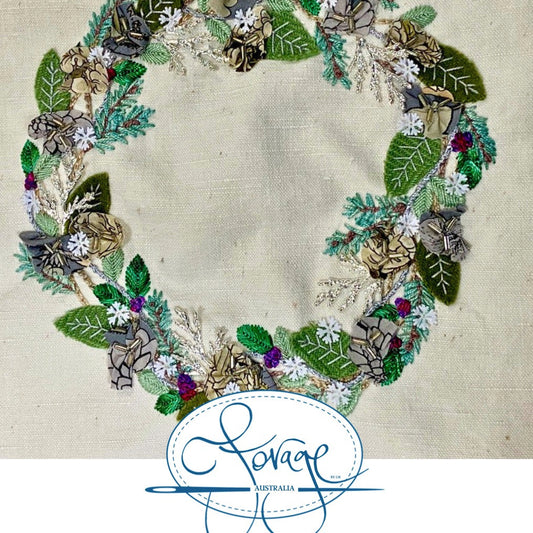 Winter Wreath - Slow Stitch Kit in a Tin
