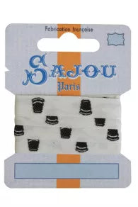Sajou woven ribbon black sewing thimble