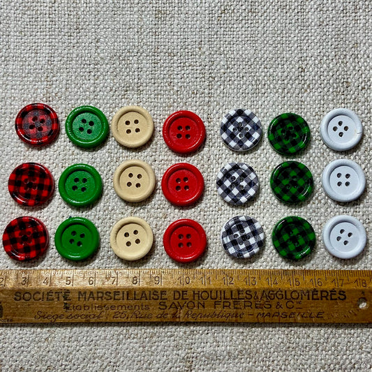 Painted Wooden Buttons