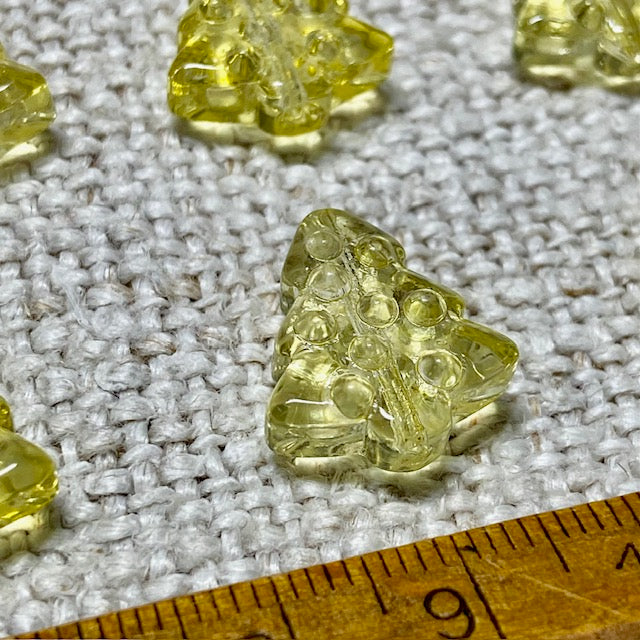 Glass Christmas Tree Beads - Gold/clear