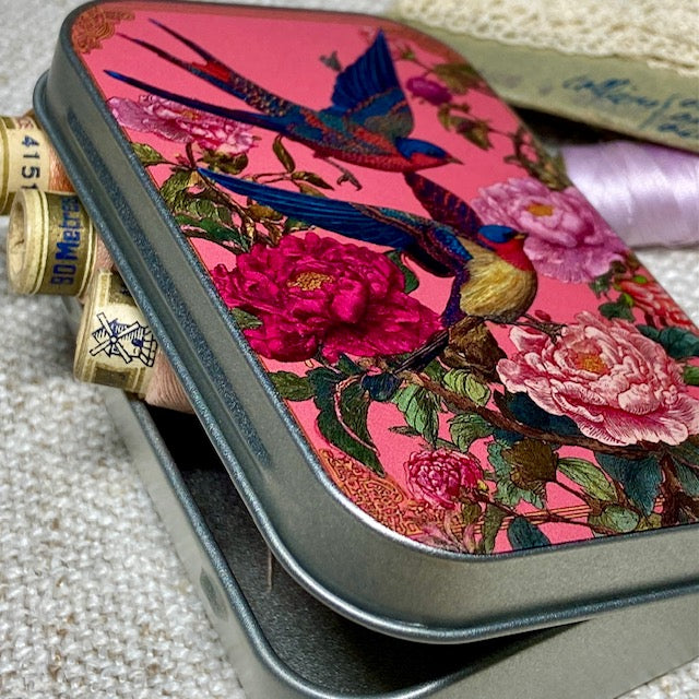 Peony and Swallow tin
