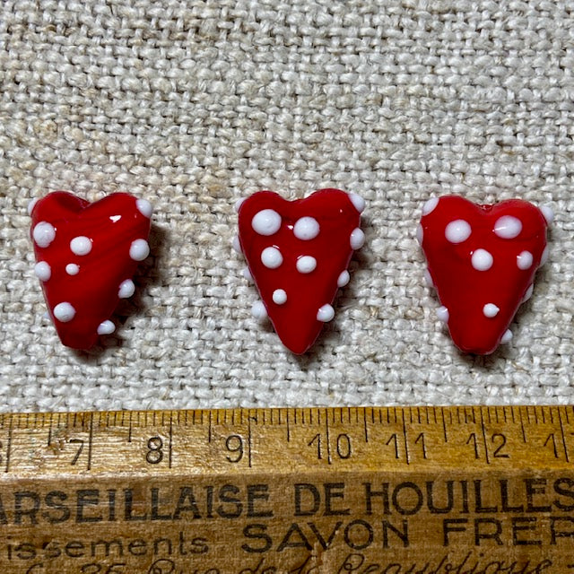Heart Beads - Glass