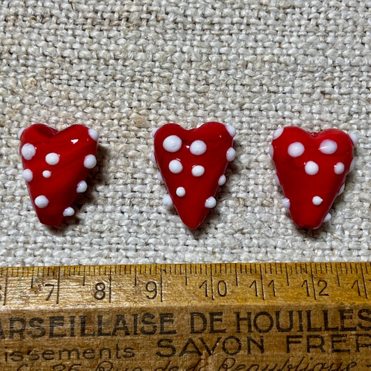 Heart Beads - Glass