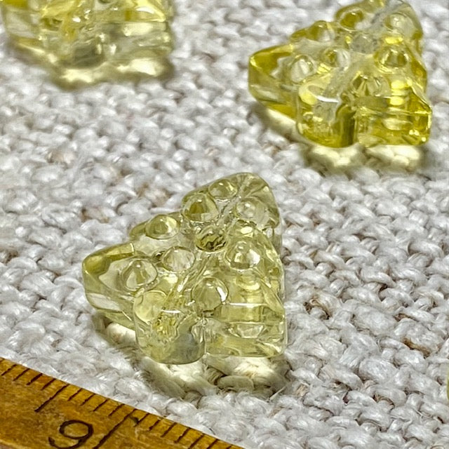 Glass Christmas Tree Beads - Gold/clear