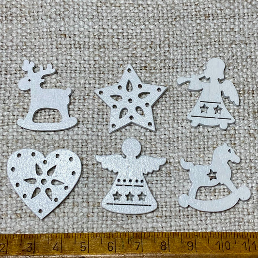 Nordic Wooden Christmas Shape Mix Charms