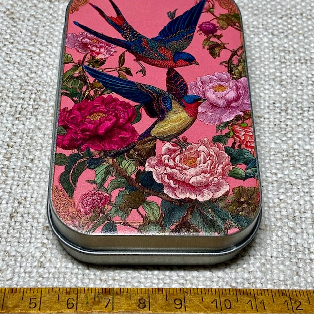 Peony and Swallow tin
