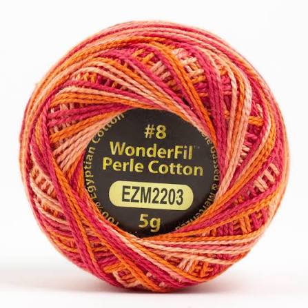 Wonderfil Perle 8wt Egyptian Cotton Thread 5g Balls Individual - Variegated