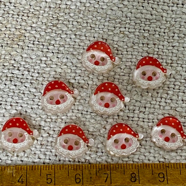 Santa Buttons - Acrylic