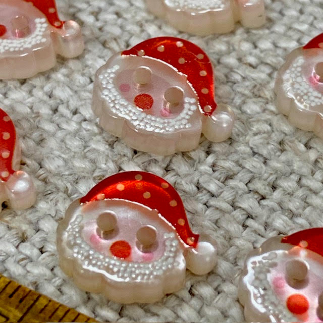 Santa Buttons - Acrylic