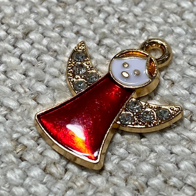 Angel charms - enamel and metal